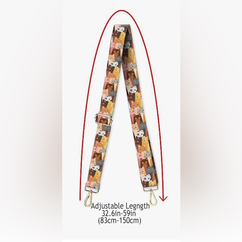 Wide Purse Strap Replacement Crossbody Handbag Shoulder Strap Adjustable . - Picture 2 of 5